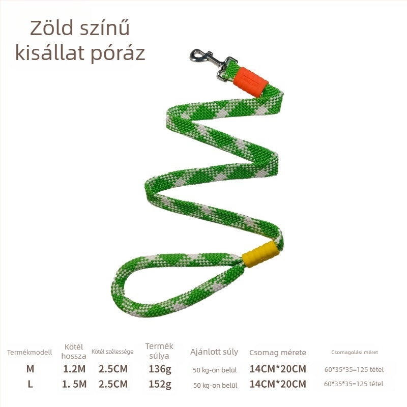 Nylon szövésű rövid kutyapóráz közepes és nagy testű kutyákhoz, elegáns sétapóráz