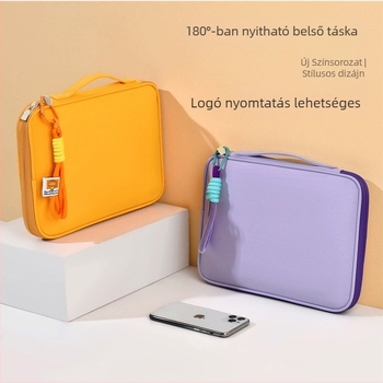 Morandi-stílusú hordozható nylon tok iPad/tabletához és 16 hüvelykes laptophoz, fogantyúval