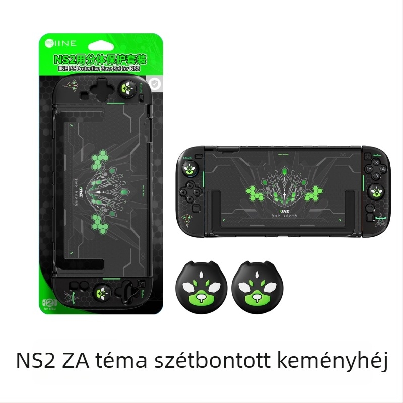 Switch2 konzolához kiegészítő készlet: tároló táska, védőház, temperált kijelzővédő fólia, joystick sapkák, EVA anyag