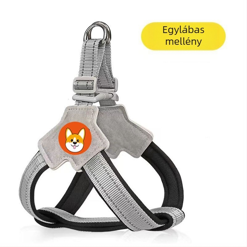 Kutyamellény-hám és póráz, poliészter, behúzható, Pengyi márka, Zhejiang eredetű