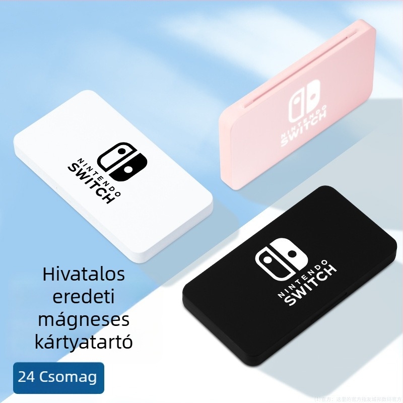 Nintendo Switch játékkártya doboz, mágneses zár, ABS+EVA anyag, 24 kártya kapacitás, hordozható