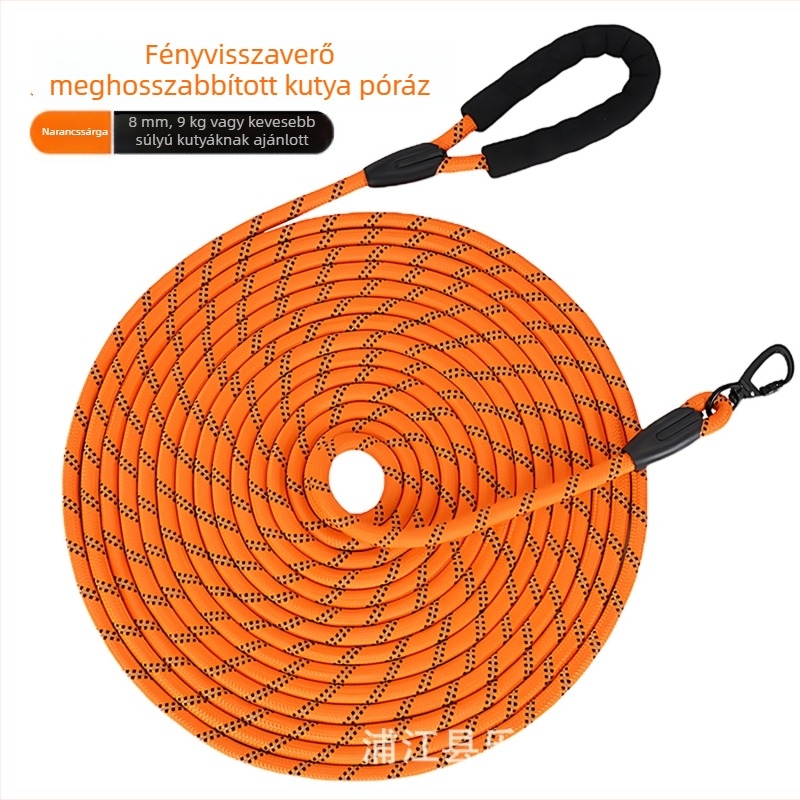 Kiterjesztett kutya póráz állítható hosszúsággal 5 m, 10 m és 20 m — P-stílusú edzőkötél kulturéri használatra, robusztus robbanásbiztos