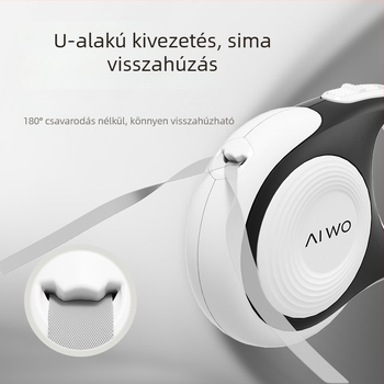 Wormhole gumírozott automatikus visszahúzós kutyapóráz sétákhoz és utazásokhoz