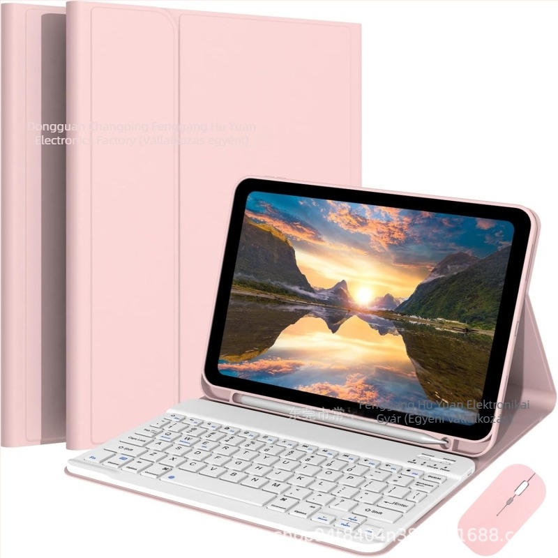 Redmi Pad 2 táblagéphez tervezett védő tok, vezeték nélküli, levehető Bluetooth billentyűzettel; Bluetooth interfész; kompatibil Redmi tablettával; tok modellje: Redmi Bluetooth keyboard case; ergonómiai támogatás