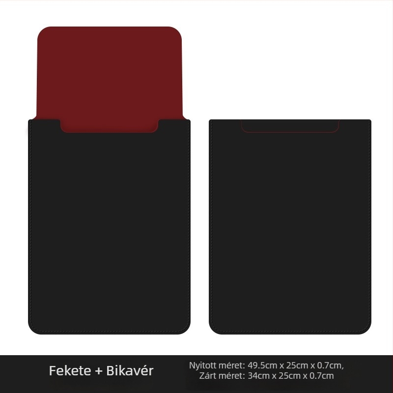 PU bőr laptop tok MacBook 14 hüvelykhez, vízálló, karcálló védelem, flanel belsővel