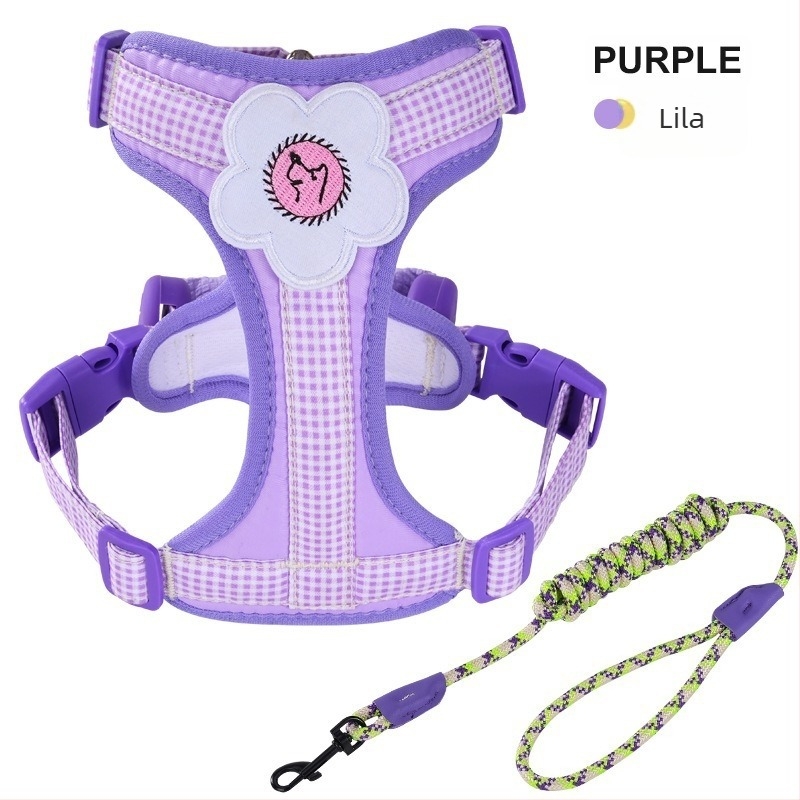 Vest-stílusú kutyahám pórázzal, állítható, foltálló, könnyen tisztítható, Oxford vászon