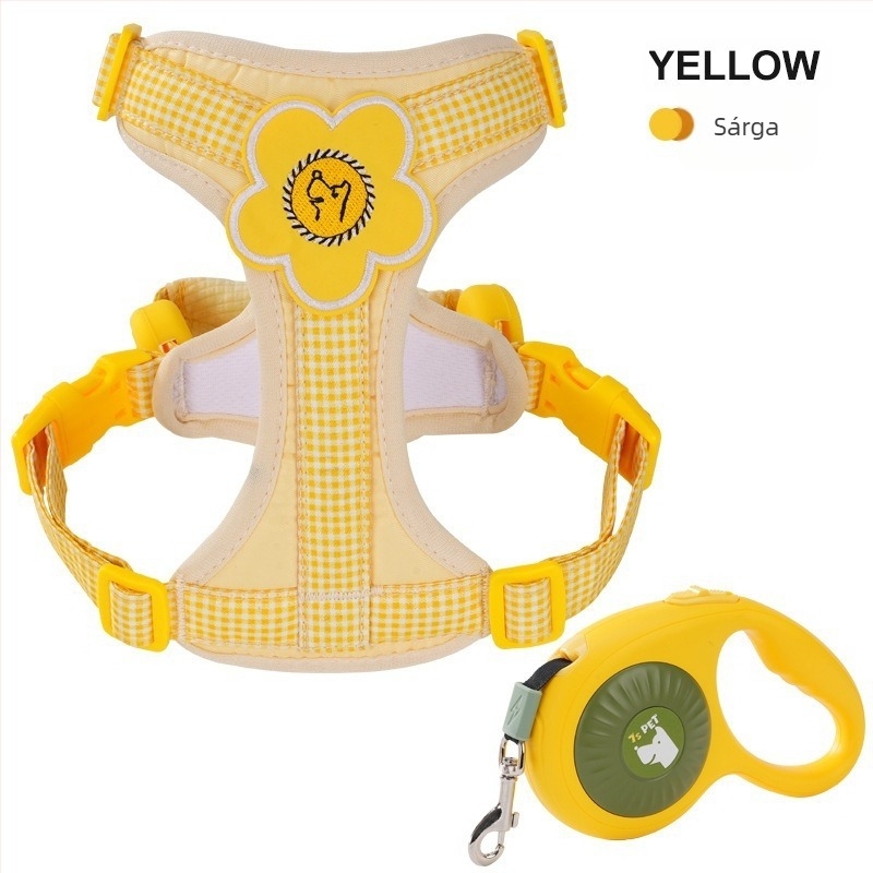 Vest-stílusú kutyahám pórázzal, állítható, foltálló, könnyen tisztítható, Oxford vászon