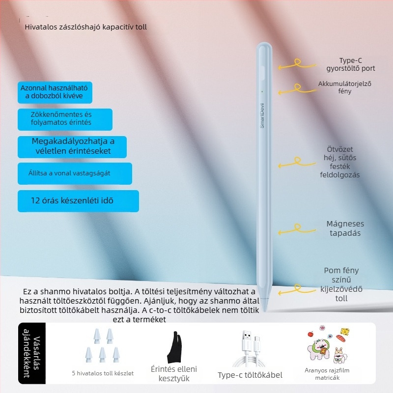 Kapasztív stylus Xiaomi Pad 5/6/7 és Redmi Padhez (Modell Zndrb-4)