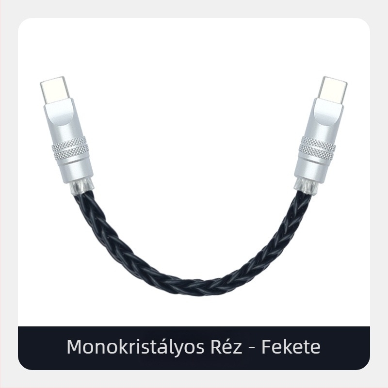 Kötött nyolcszálú ezüstözött réz adatkábel iPhone 16-hoz, Mate70-hoz, tabletekhez és laptopokhoz – gyors töltés