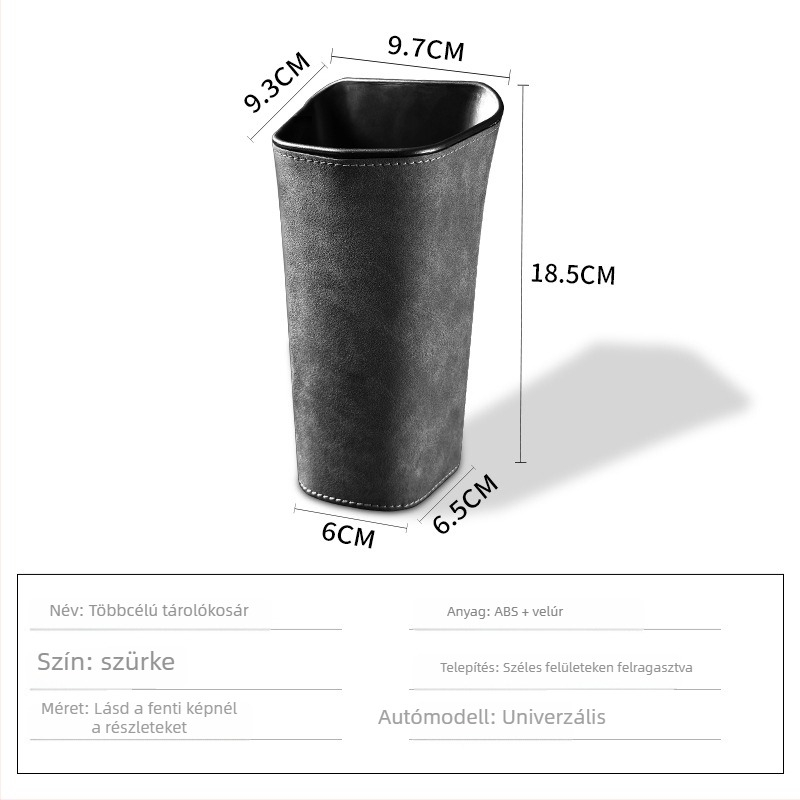 Autó belső kartámasz tároló doboz — vízálló velúr bőr, függő kivitel, logóval testreszabható, általános kompatibilitás
