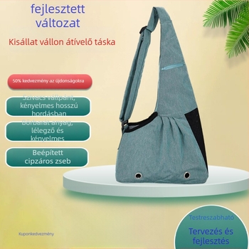 Macska hordozó hátizsák – hordozható és légáteresztő Crossbody, Oxford anyag, 1000 ml, Habe
