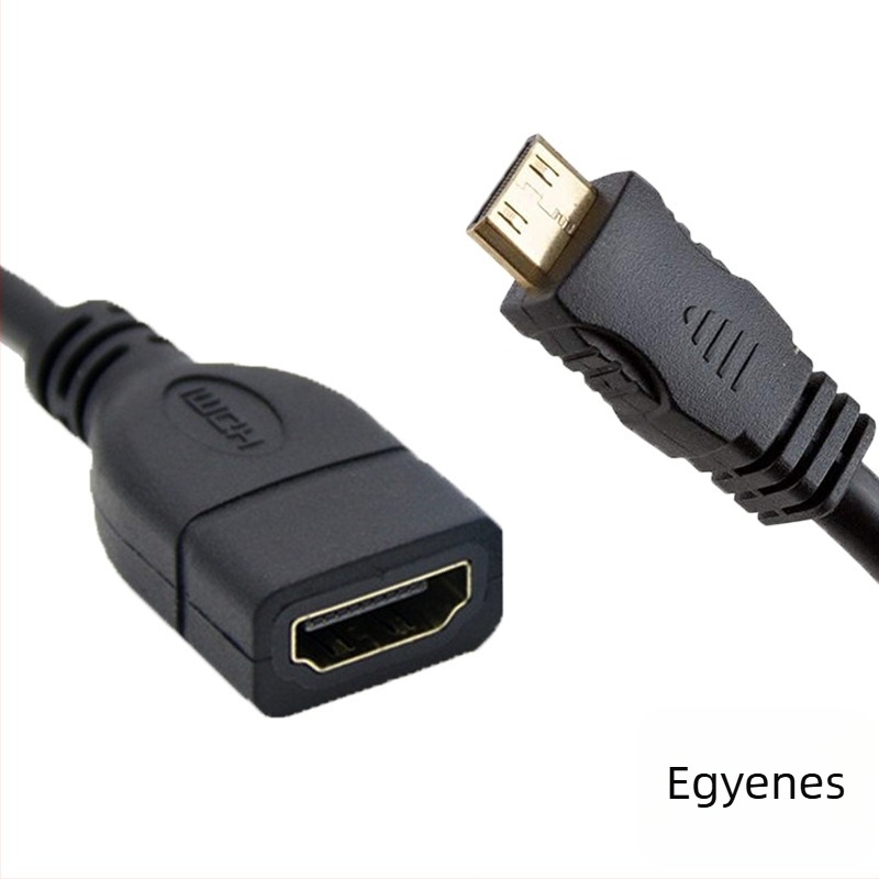 90°-os hajlított Micro HDMI–HDMI női adapterkábellel tabletekhez