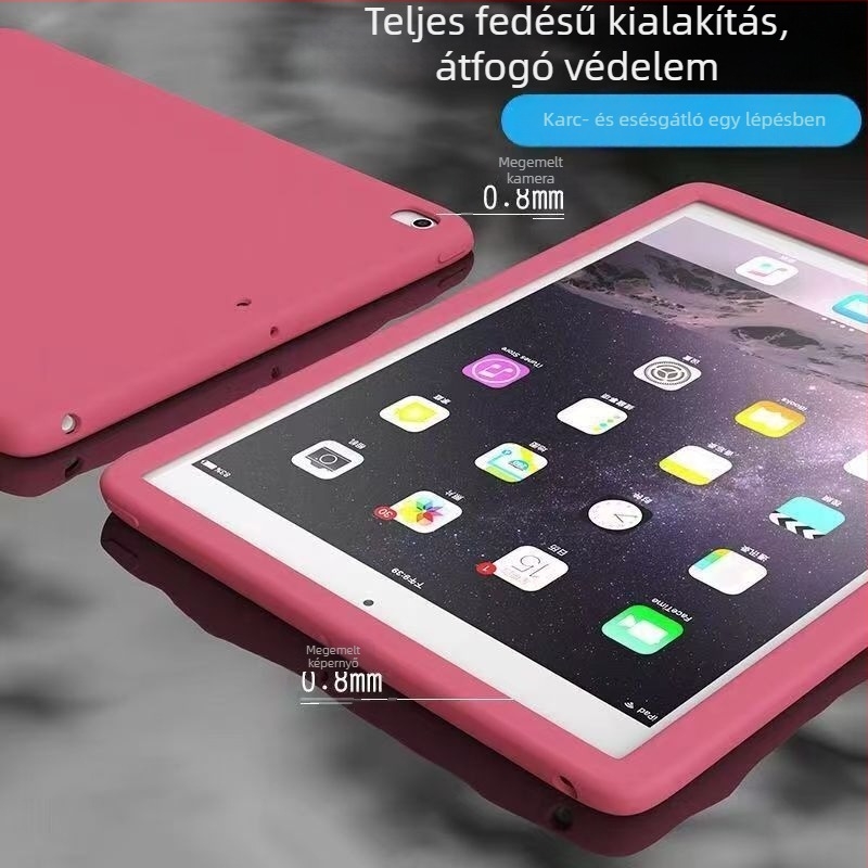 Szilikon védőtok Apple iPad Air 3/4/5, 10,2/9,7 hüvelykes tabletához, ütésálló, kopásálló