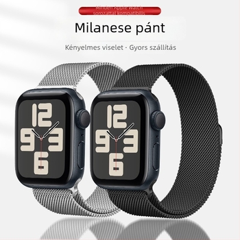 Milanese rozsdamentes acél karpánt mágneses csattal Apple Watch S9-hez