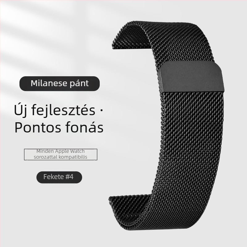 Milanese rozsdamentes acél karpánt mágneses csattal Apple Watch S9-hez