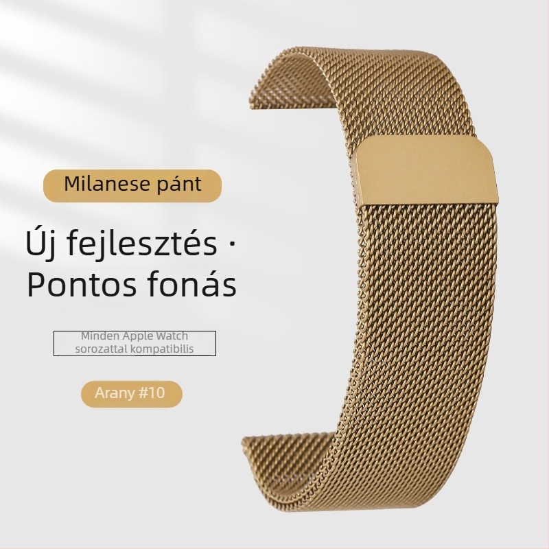 Milanese rozsdamentes acél karpánt mágneses csattal Apple Watch S9-hez