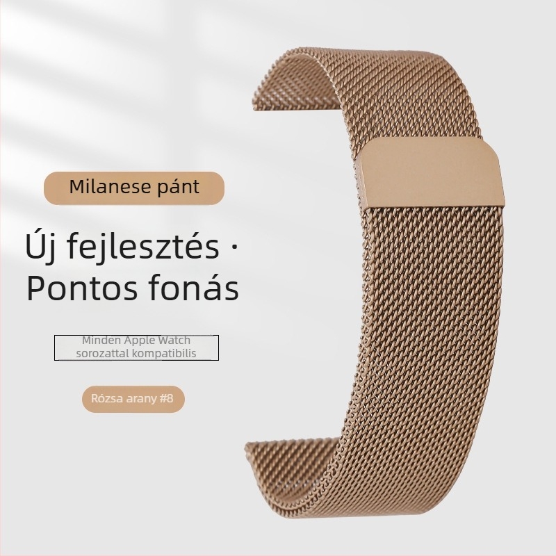 Milanese rozsdamentes acél karpánt mágneses csattal Apple Watch S9-hez