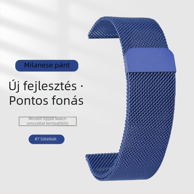 Milanese rozsdamentes acél karpánt mágneses csattal Apple Watch S9-hez