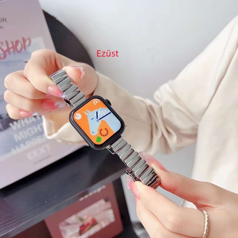 FOLUXE fém Apple Watch szíj kaleidoszkópos, szabálytalan mintával és pillangócsattal