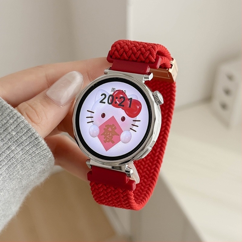 Szőtt, légáteresztő nylonos óraszíj mágneses csattal Huawei GT4/GT5, Watch5/Watch4/Watch3/Watch2 Pro és GT6 számára