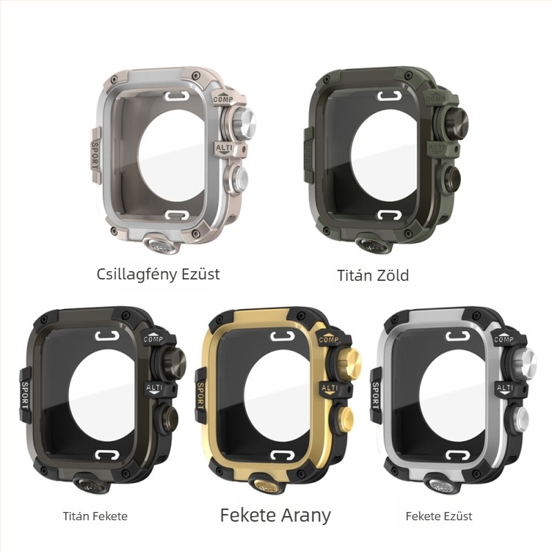 TPU fém szíj tok Apple Watch 10. generációhoz