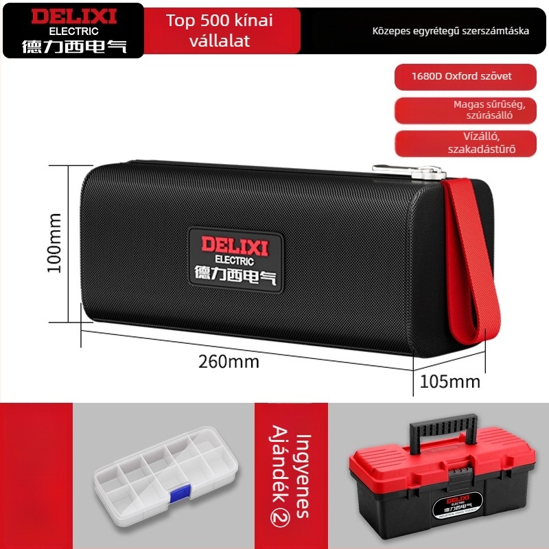 Vászon szerszámtáska villanyszerelőknek — masszív, tartós, multifunkcionális, hordozható tok javításhoz és faragáshoz