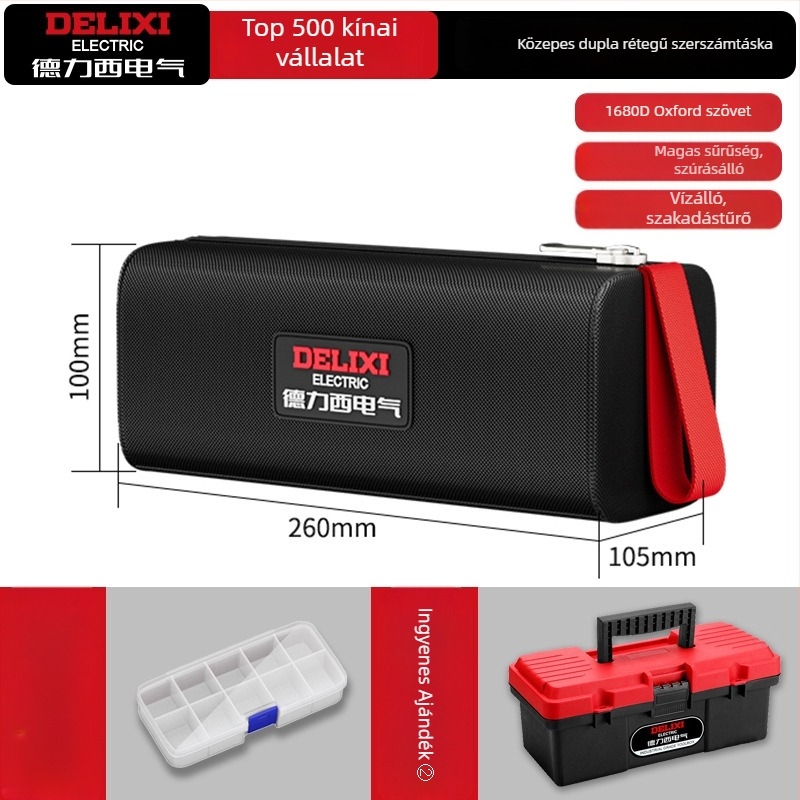 Vászon szerszámtáska villanyszerelőknek — masszív, tartós, multifunkcionális, hordozható tok javításhoz és faragáshoz