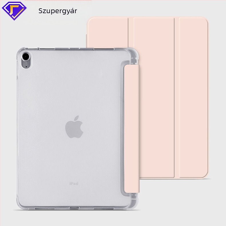 iPad Pro 11 hüvely tollrekesszel, félig átlátszó matt alj, átlátszó TPU élek, teljes védelem
