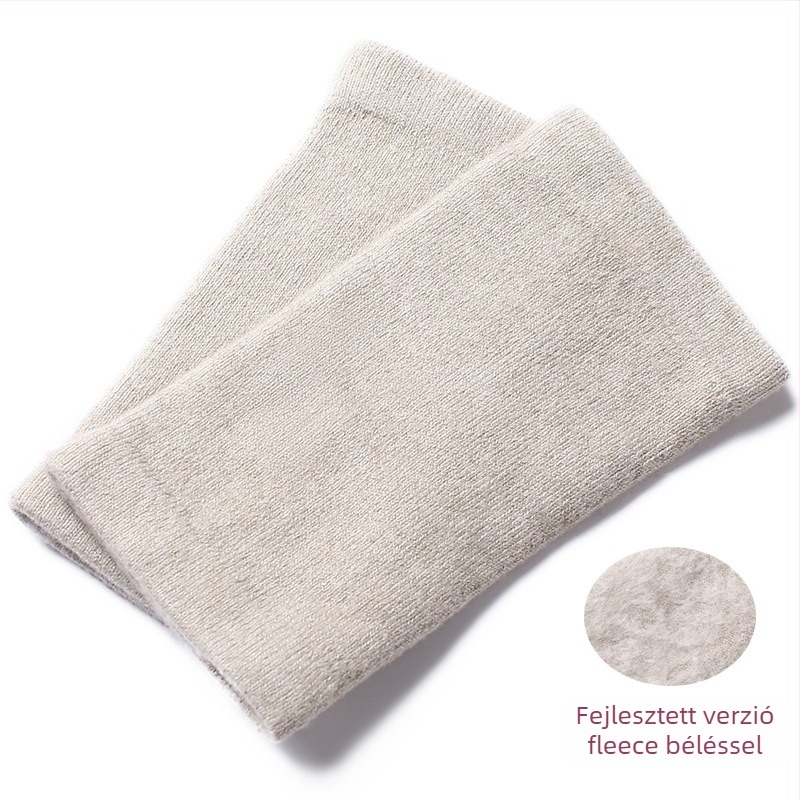 Kasmír bokaprotektor zokni fleece béléssel, elasztikus, uniszex, védelem a boka és a vádlinak, meleg ősz-télre