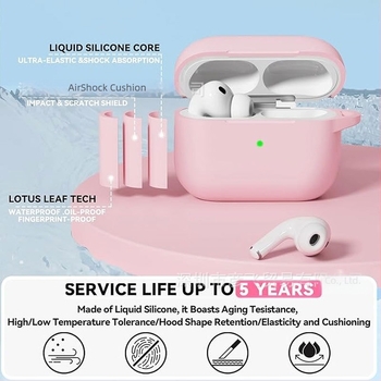 AirPods Pro 3-hoz 2,5 mm vastag szilikon védőtok, tisztító tollal