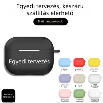 AirPods védőtok — TPU, Frosted Soft-Shell, Injection molding, Személyre szabható, Univerzális