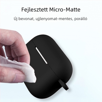 AirPods védőtok — TPU, Frosted Soft-Shell, Injection molding, Személyre szabható, Univerzális