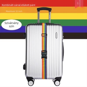 PU anyagú poggyász kötőszalag, vastított, állítható, keresztirányban megerősített