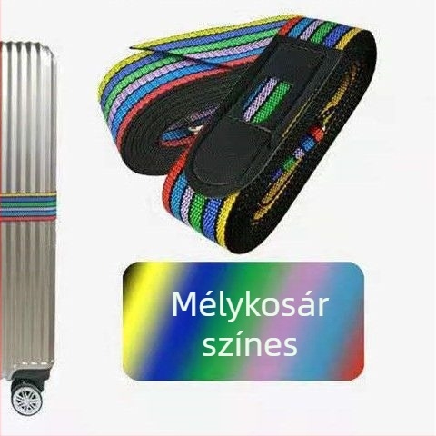 PU anyagú poggyász kötőszalag, vastított, állítható, keresztirányban megerősített