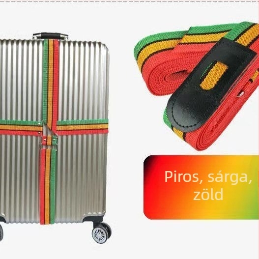 PU anyagú poggyász kötőszalag, vastított, állítható, keresztirányban megerősített