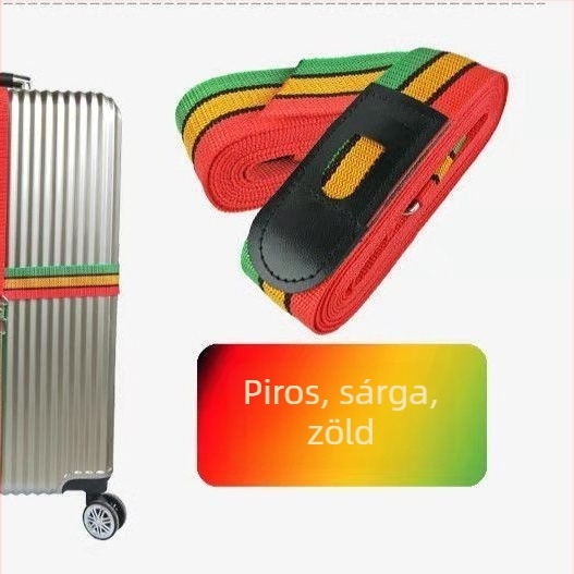 PU anyagú poggyász kötőszalag, vastított, állítható, keresztirányban megerősített