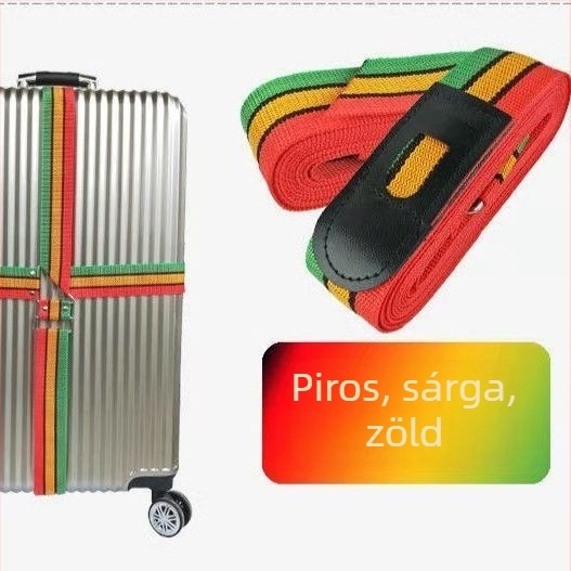 PU anyagú poggyász kötőszalag, vastított, állítható, keresztirányban megerősített