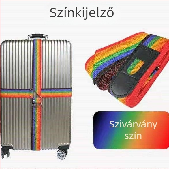 PU anyagú poggyász kötőszalag, vastított, állítható, keresztirányban megerősített
