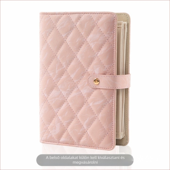 Nappa mintázatú PU bőr ékszer-táska, koreai stílusú clutch, merev kivitel
