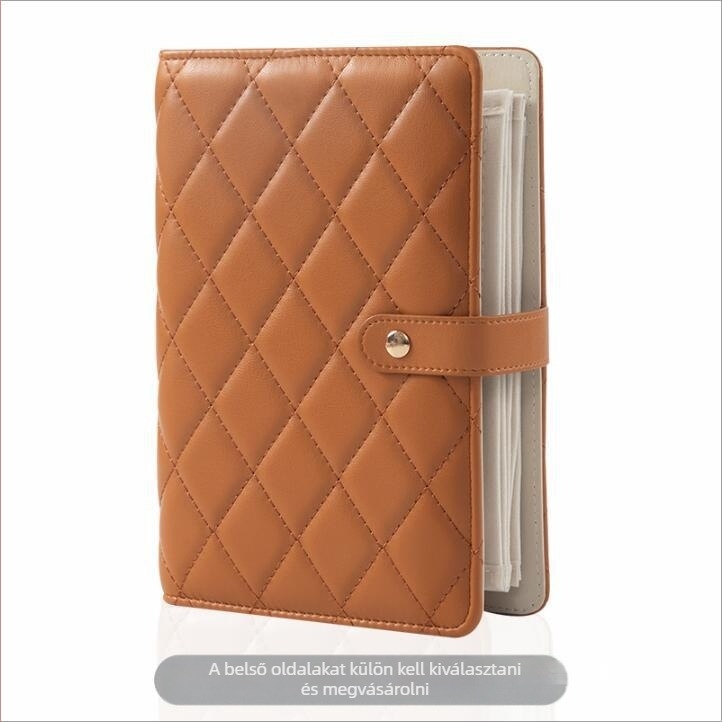 Nappa mintázatú PU bőr ékszer-táska, koreai stílusú clutch, merev kivitel