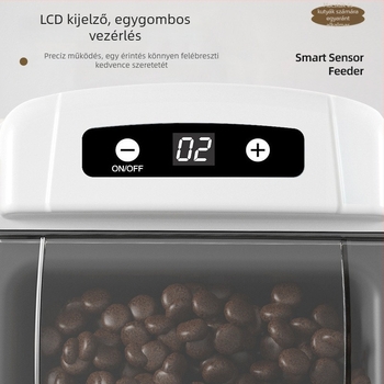 Automata macska- és kutya etető szenzoros fedéllel és időzített frissesség megőrzéssel kerámiatálban