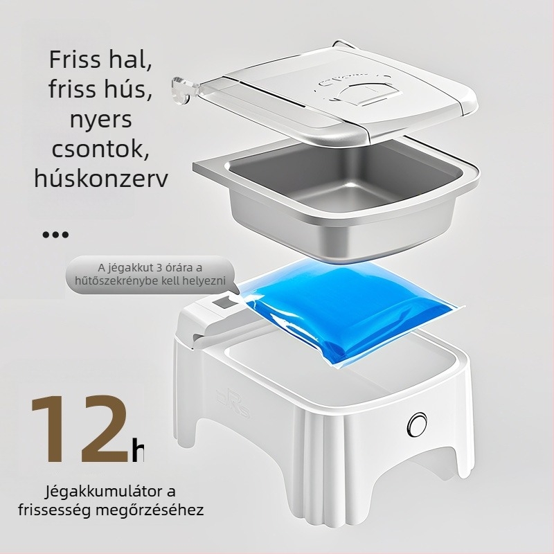 Automata macska- és kutya etető szenzoros fedéllel és időzített frissesség megőrzéssel kerámiatálban
