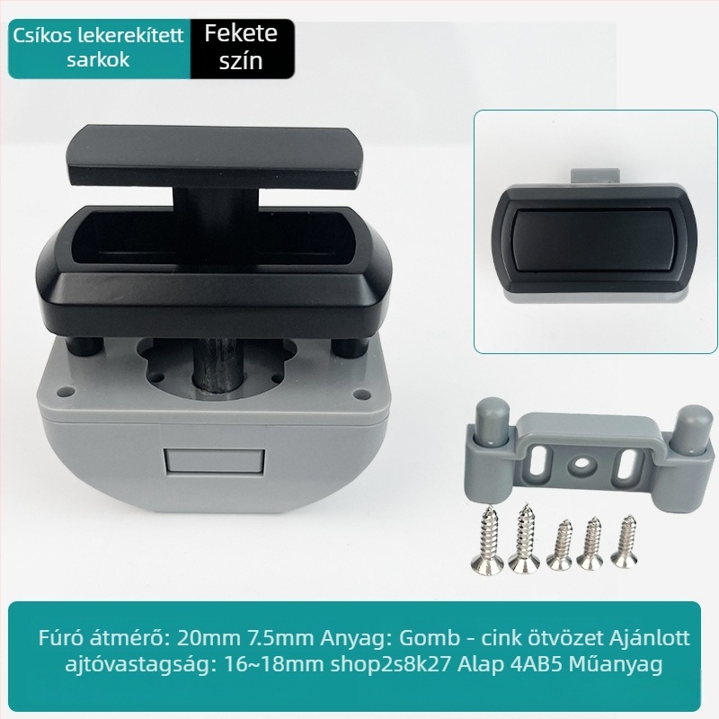 Új érkezés: RV gombos zár bútorokra és hajófülkékhez — cinkötvözet, fogantyú nélküli, zárhengő