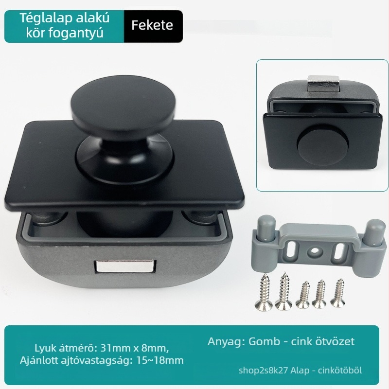 Új érkezés: RV gombos zár bútorokra és hajófülkékhez — cinkötvözet, fogantyú nélküli, zárhengő