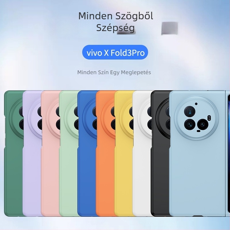 Vivo Find N5 hajtogatható telefonvédő tok – bőrhatású érzet, ütés elleni védelem, flip-top dizájn, CNC-megmunkált PC burkolat, testre szabható, kompatibilis Xfold5 és Xfold3 Pro