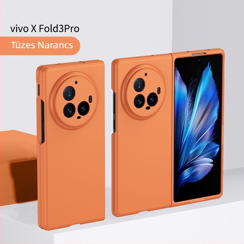 Vivo Find N5 hajtogatható telefonvédő tok – bőrhatású érzet, ütés elleni védelem, flip-top dizájn, CNC-megmunkált PC burkolat, testre szabható, kompatibilis Xfold5 és Xfold3 Pro