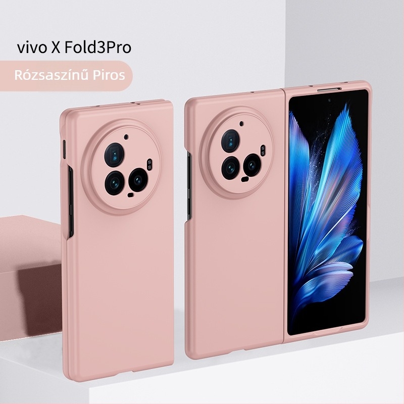 Vivo Find N5 hajtogatható telefonvédő tok – bőrhatású érzet, ütés elleni védelem, flip-top dizájn, CNC-megmunkált PC burkolat, testre szabható, kompatibilis Xfold5 és Xfold3 Pro