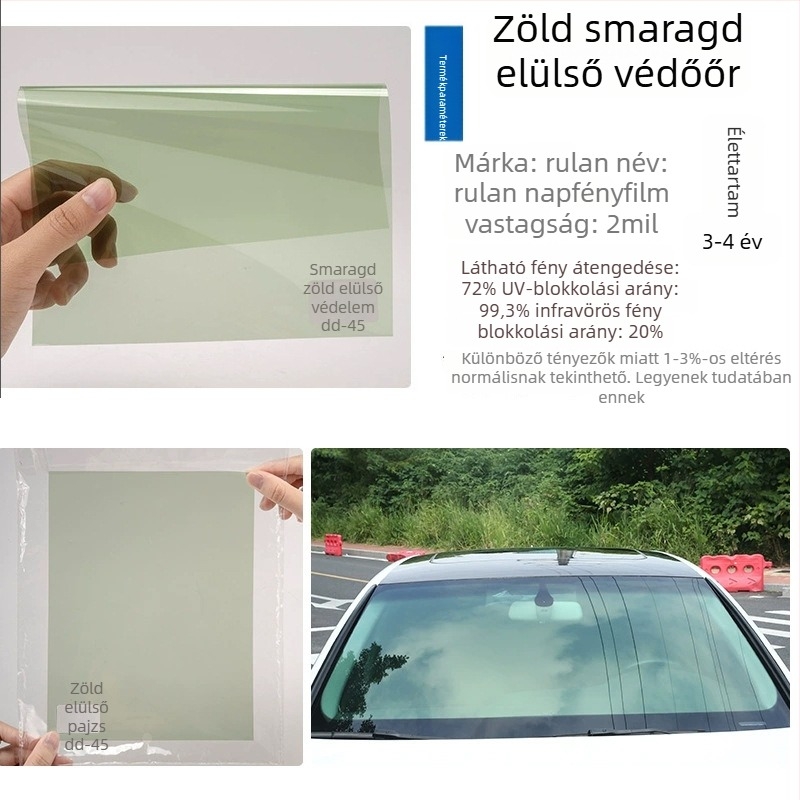 Járműhőszigetelő film - PET, fényáteresztés 5-80%, hőszigetelés 60%, UV védelem 99%