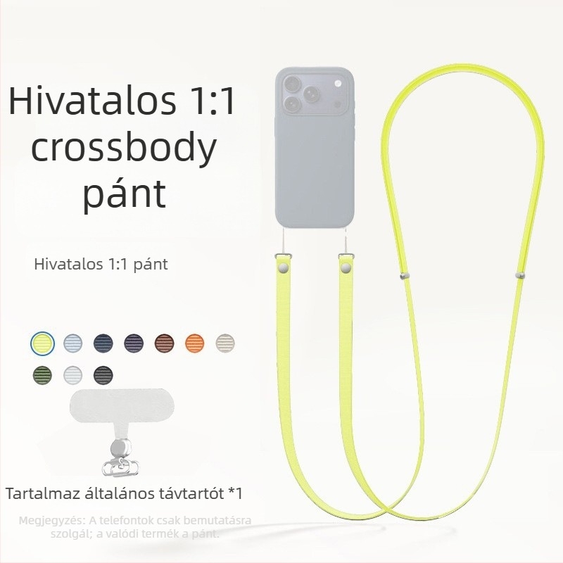 iPhone 17 mágneses nyakpánt, nylon fonott, uniszex, testreszabható logó, fém csat