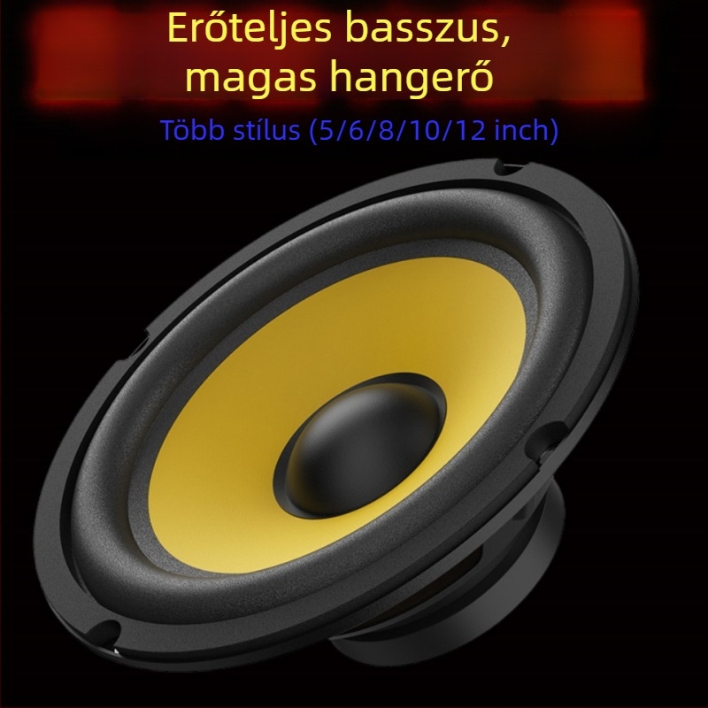 Autó basszus-horn • modell: Bass horn • impedancia: 4 Ω • csúcsteljesítmény: 35–300 W • diafragma anyaga: vas-bór